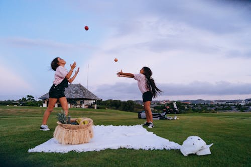 Young Girls playing with each other 