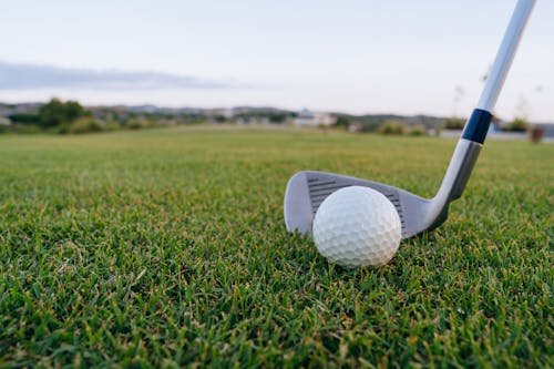 Close-up Shot of a Golf Ball on the Grass