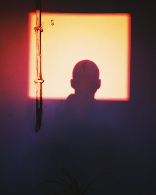 Silhouette cast on a wall lit by a warm window of light — photo by Ahmet Onur Yeygun on Pexels