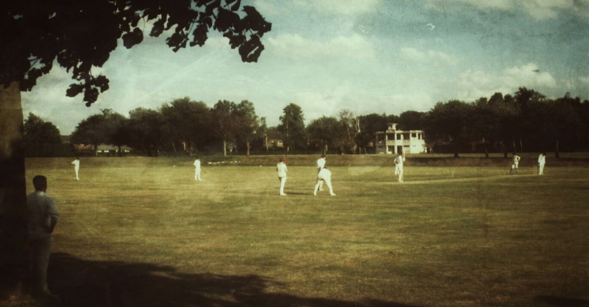 Cricket players shaking hands after a T20 match at The Rose Bowl