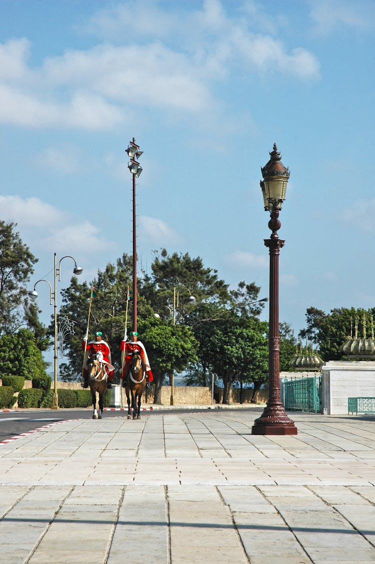 Guards Riding Horses Guarding The Park 