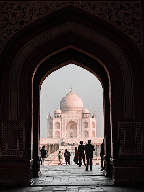 Taj Mahal Photographed From the Entry Gate 