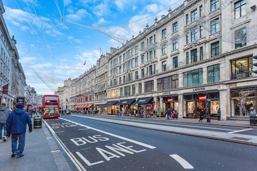 Free Regent Street on a Busy Day  Stock Photo