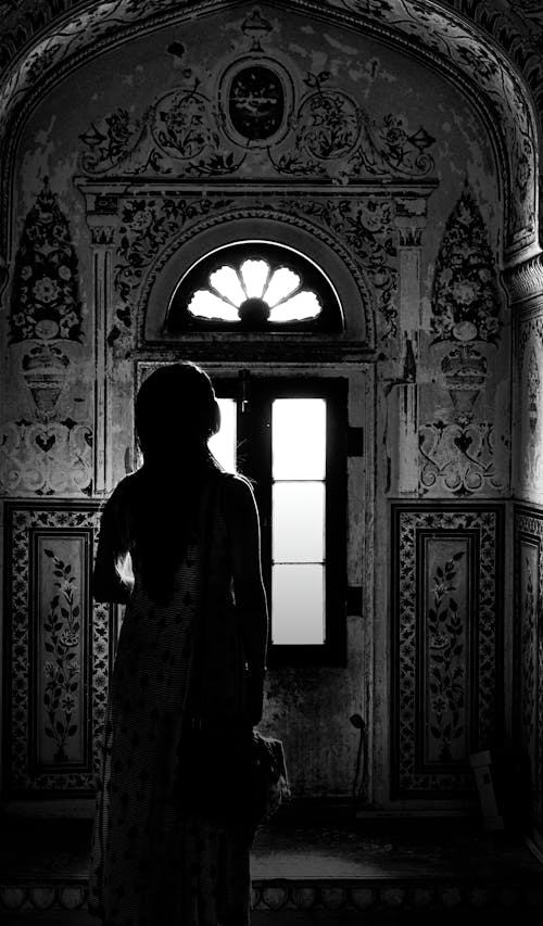 Free stock photo of black and white, monochrome, window