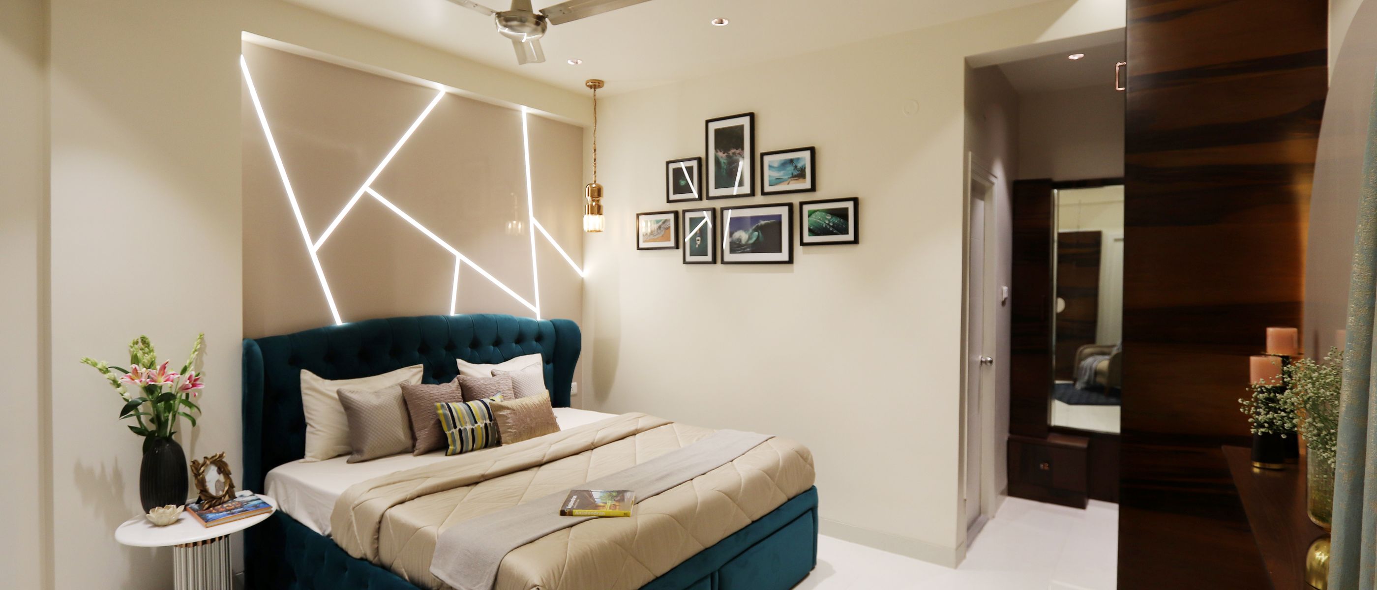 Wallpapering in Hatch End — dust sheets down and the room fully protected