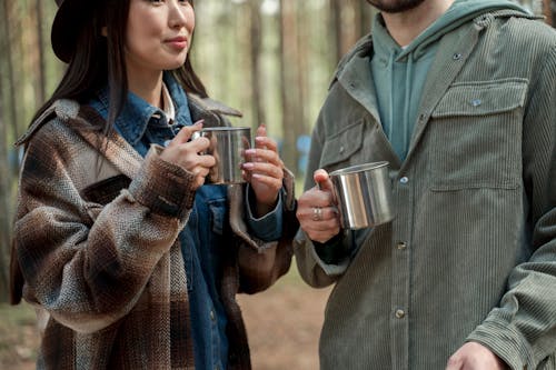 Immagine gratuita di bevendo caffè, coppia, donna