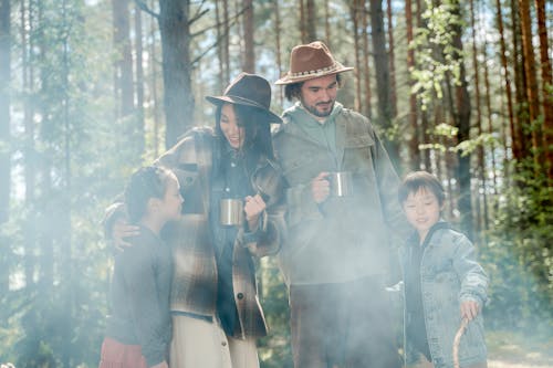 Free A Family Bonding in the Woods Stock Photo