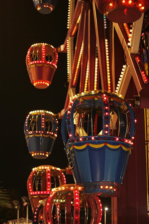 Free Gondolas on a Ferris Wheel Stock Photo