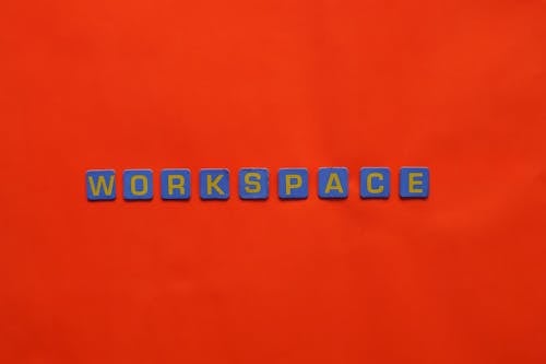 The Word Workspace with a Red Background
