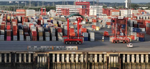 Shipping Containers at a Cargo Port