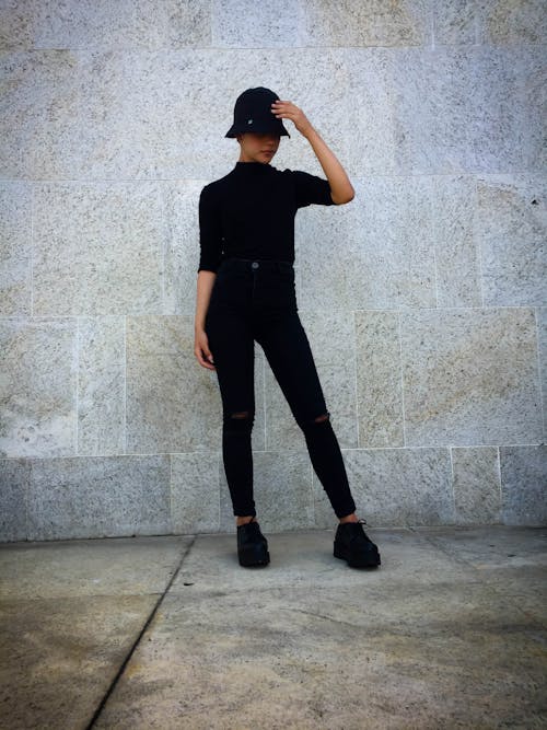 Stylish Woman in Black Attire