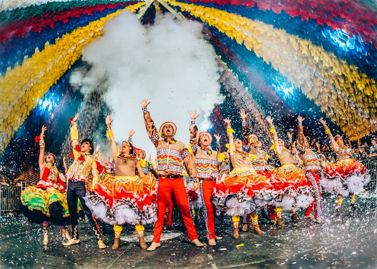 Dancers On The Stage During Festa Junina