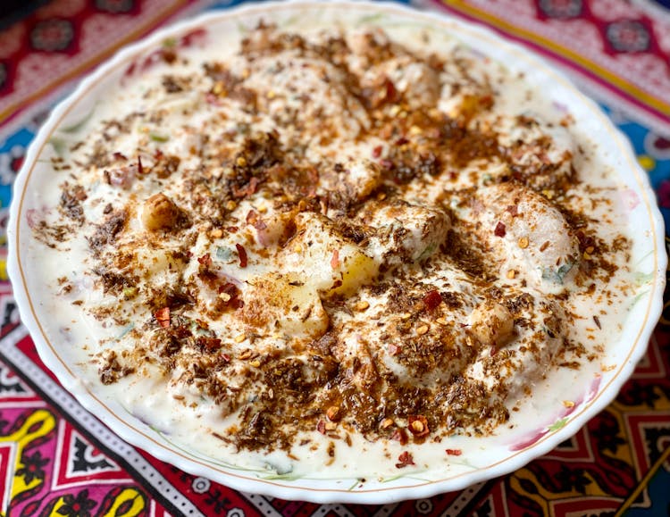 

A Close-Up Shot Of A Plate Of Dahi Vada