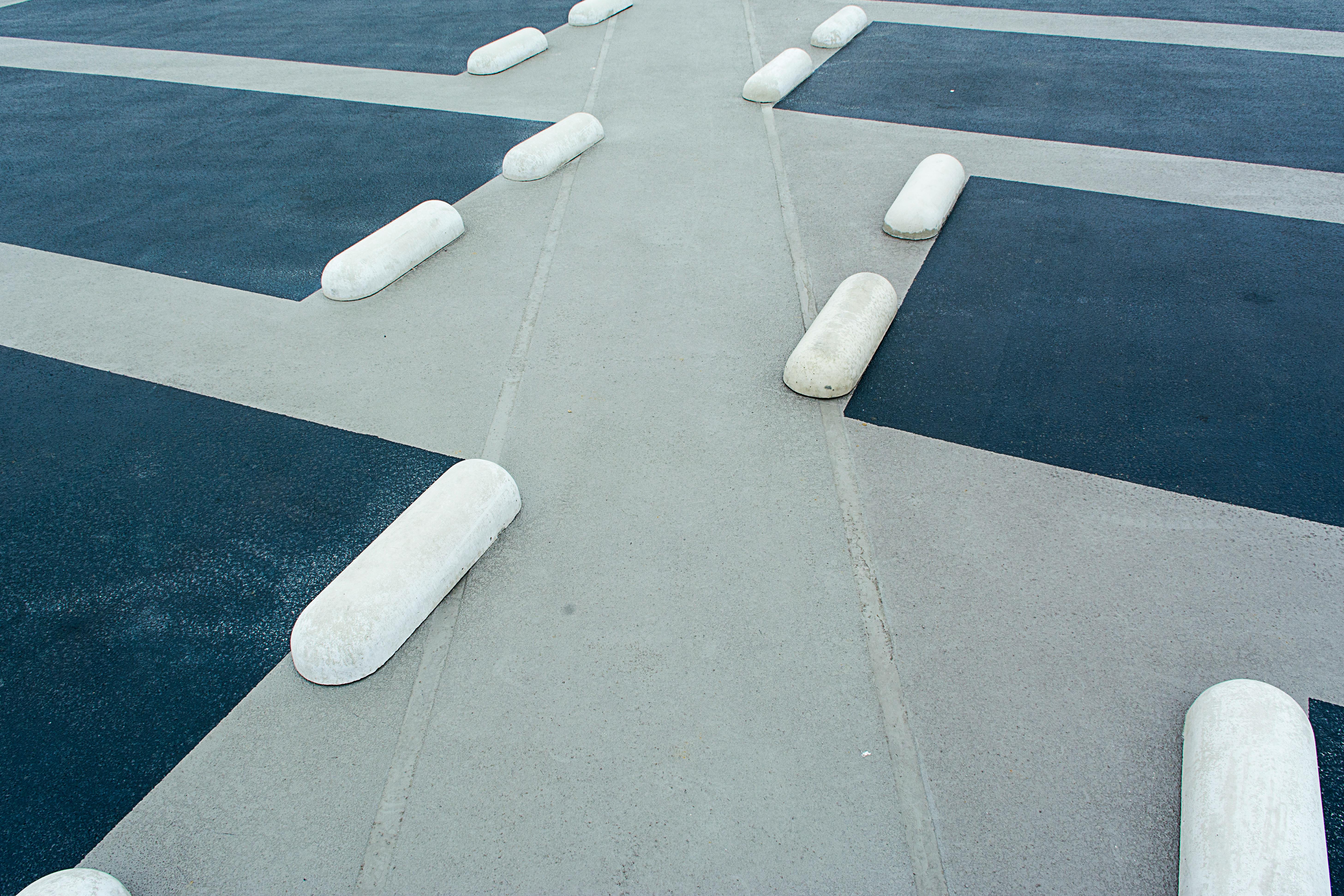 Dark Blue Parking Lines · Free Stock Photo