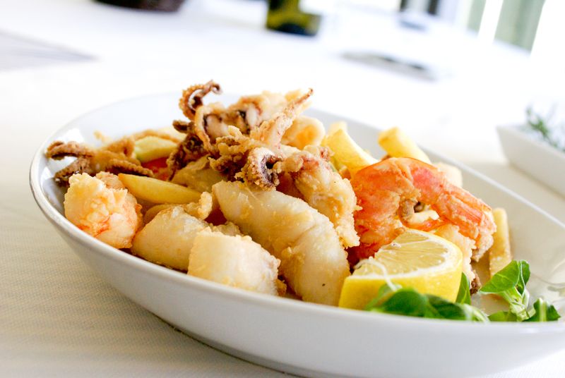 Calamares a la romana fritos