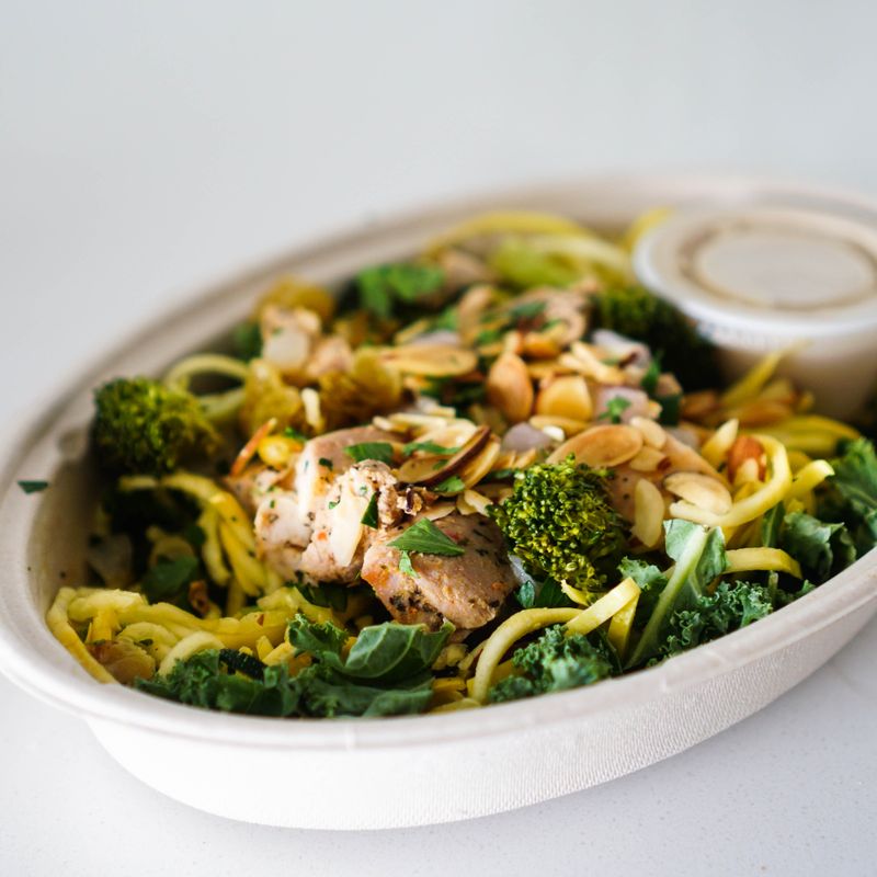 Spanish Chicken Salad with Manchego and Roasted Almonds
