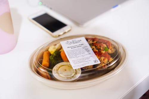 Food on Plastic Container