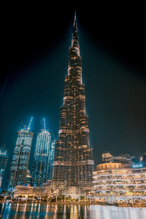 Gratis stockfoto met belicht, burj khalifa, dubai