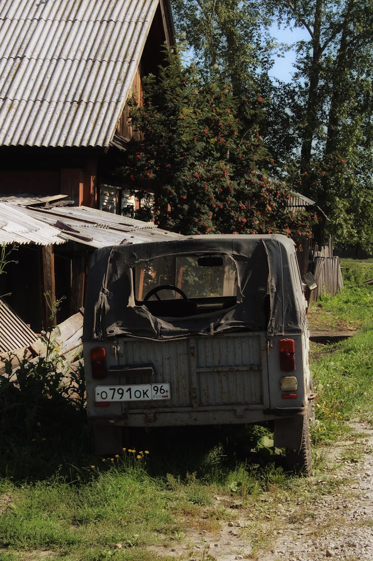 Abandoned Car Outside The House