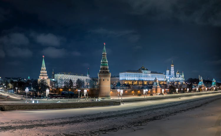 Landscape Photography Of The Kremlin At Night