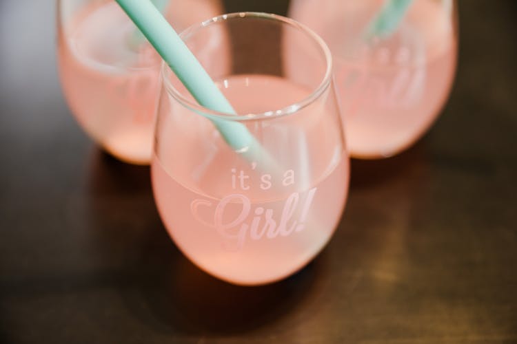 Pink Juice In Glasses 