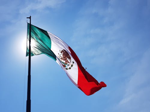 Free The Flag of Mexico  Stock Photo