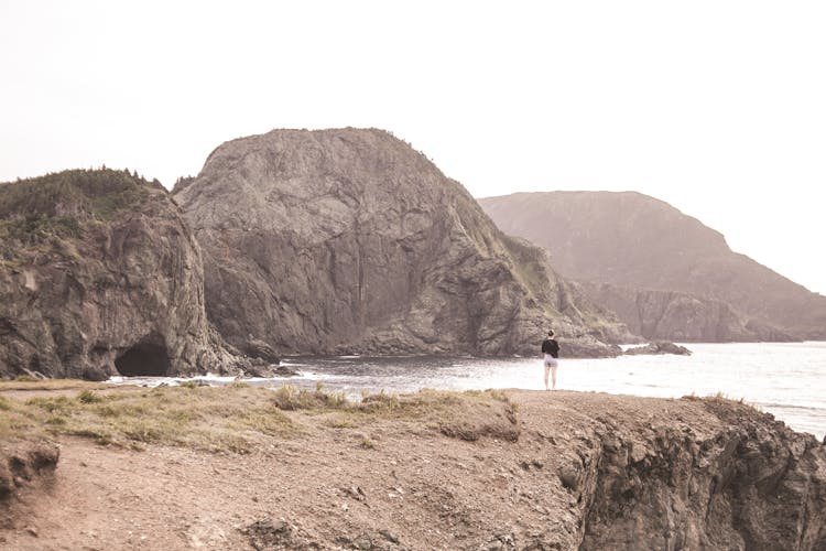 Barren Rocky Seashore Of An Island