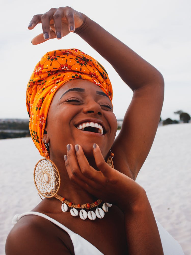 Woman In Turban Laughing