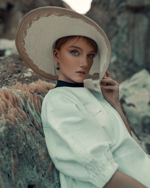 Beautiful Woman Wearing a Hat