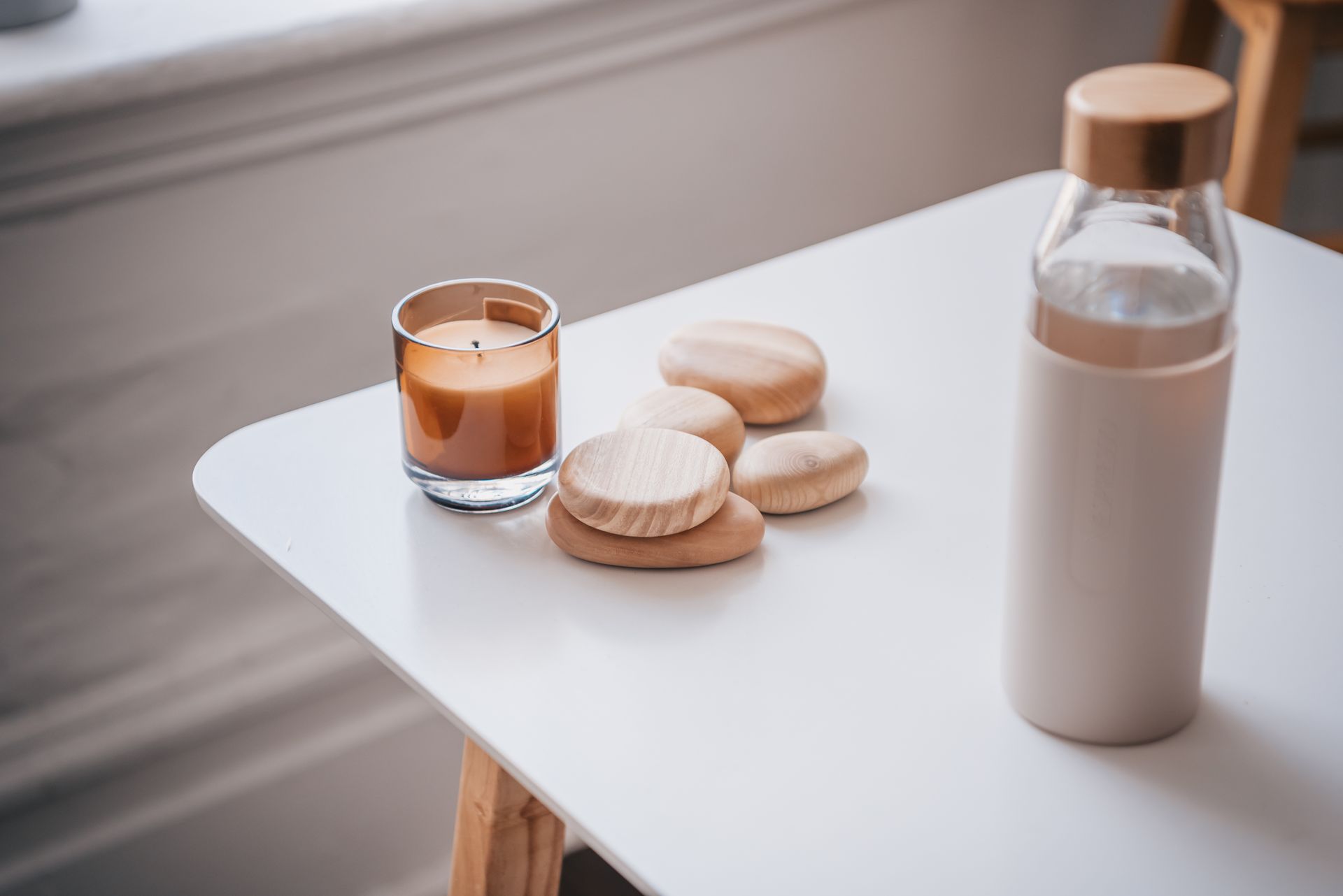 A Candle Near a Tumbler