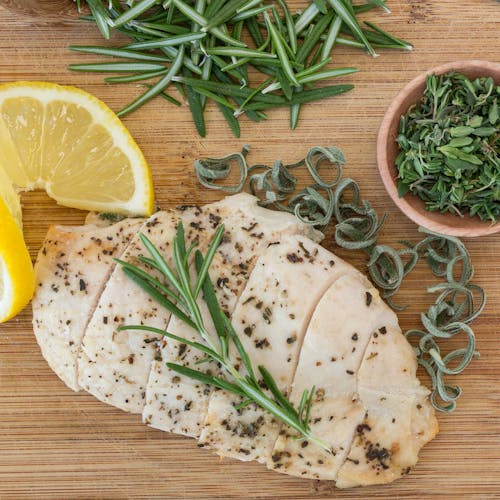 Cooking Chicken with Herbs