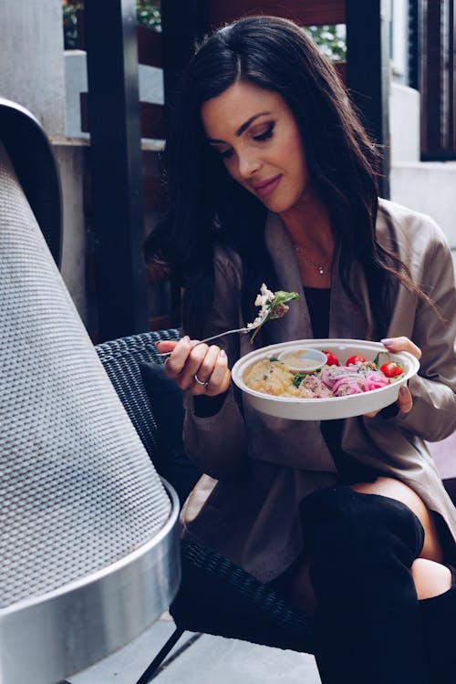 Woman Eating Food