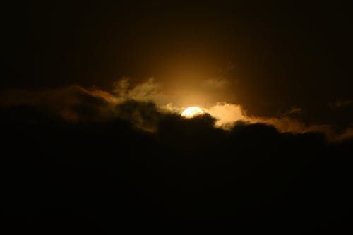 Free stock photo of bright sun, cloud, silhouette