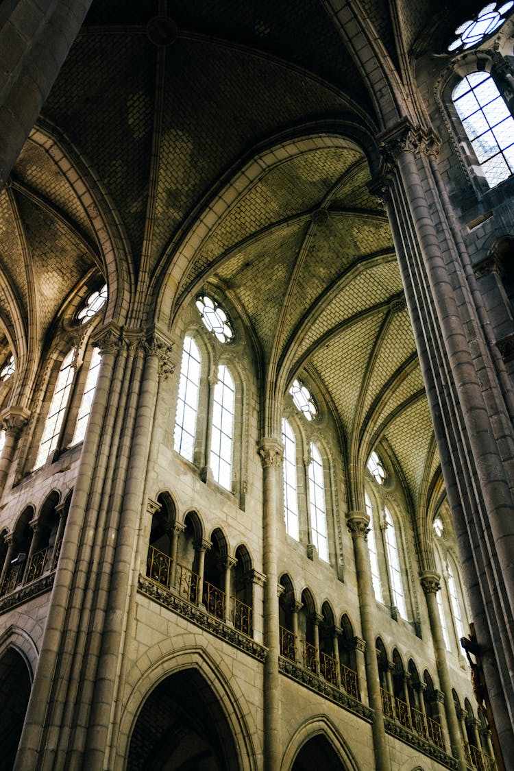 Interior Of The Basilica Of Saint-Denis, Paris, France