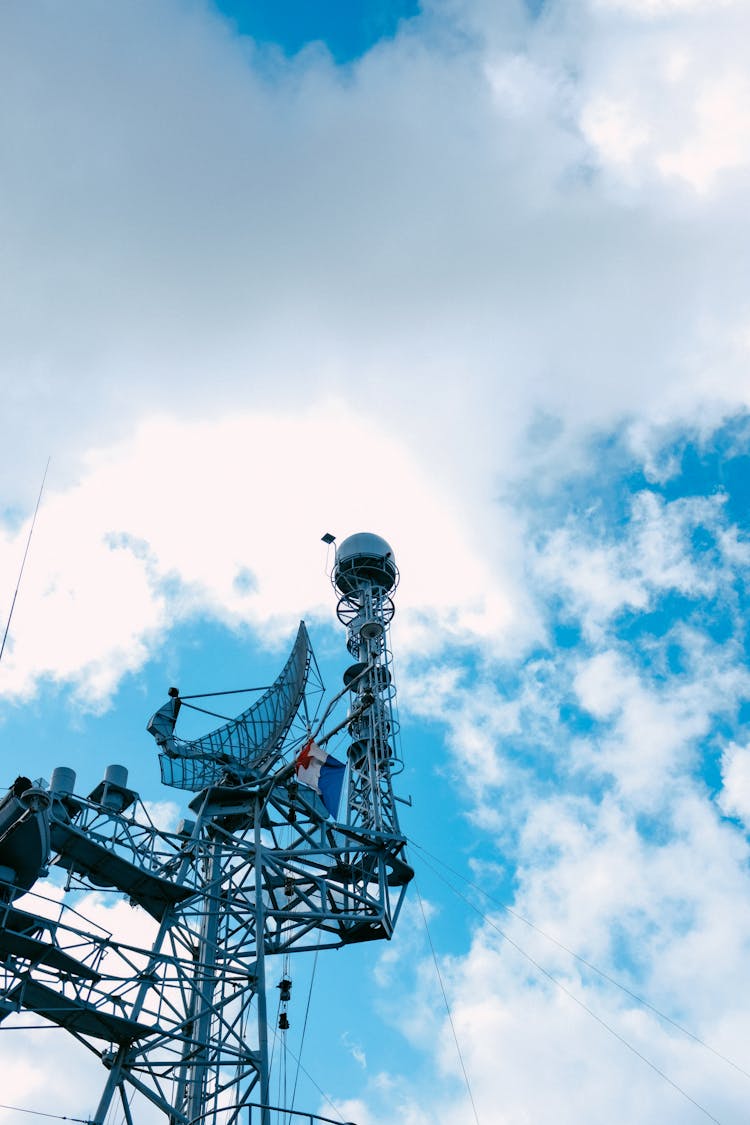 Television Tower Against Blue Sky