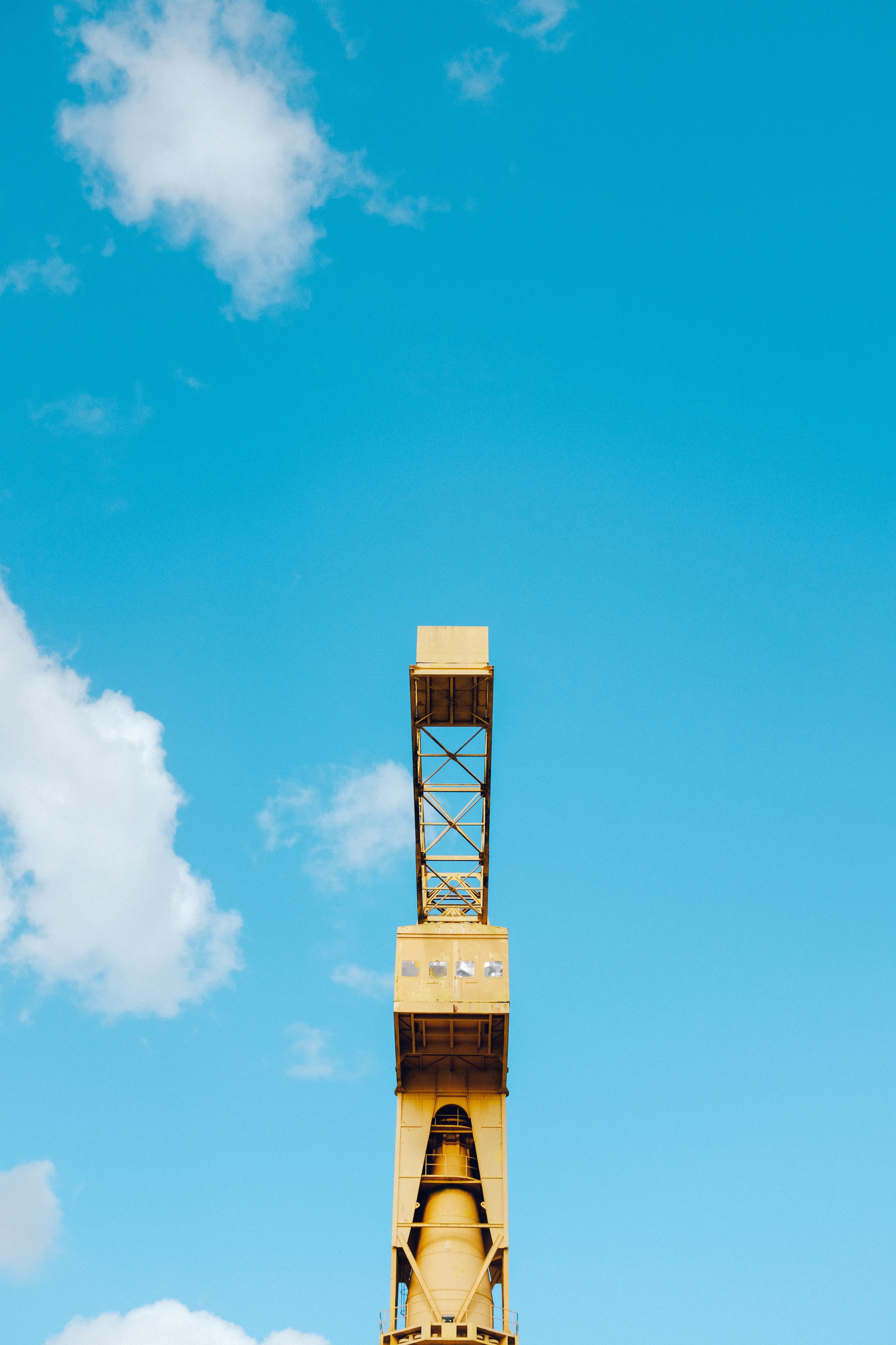 Low Angle Photography of An Industrial Tower Under Blue Sky · Free ...