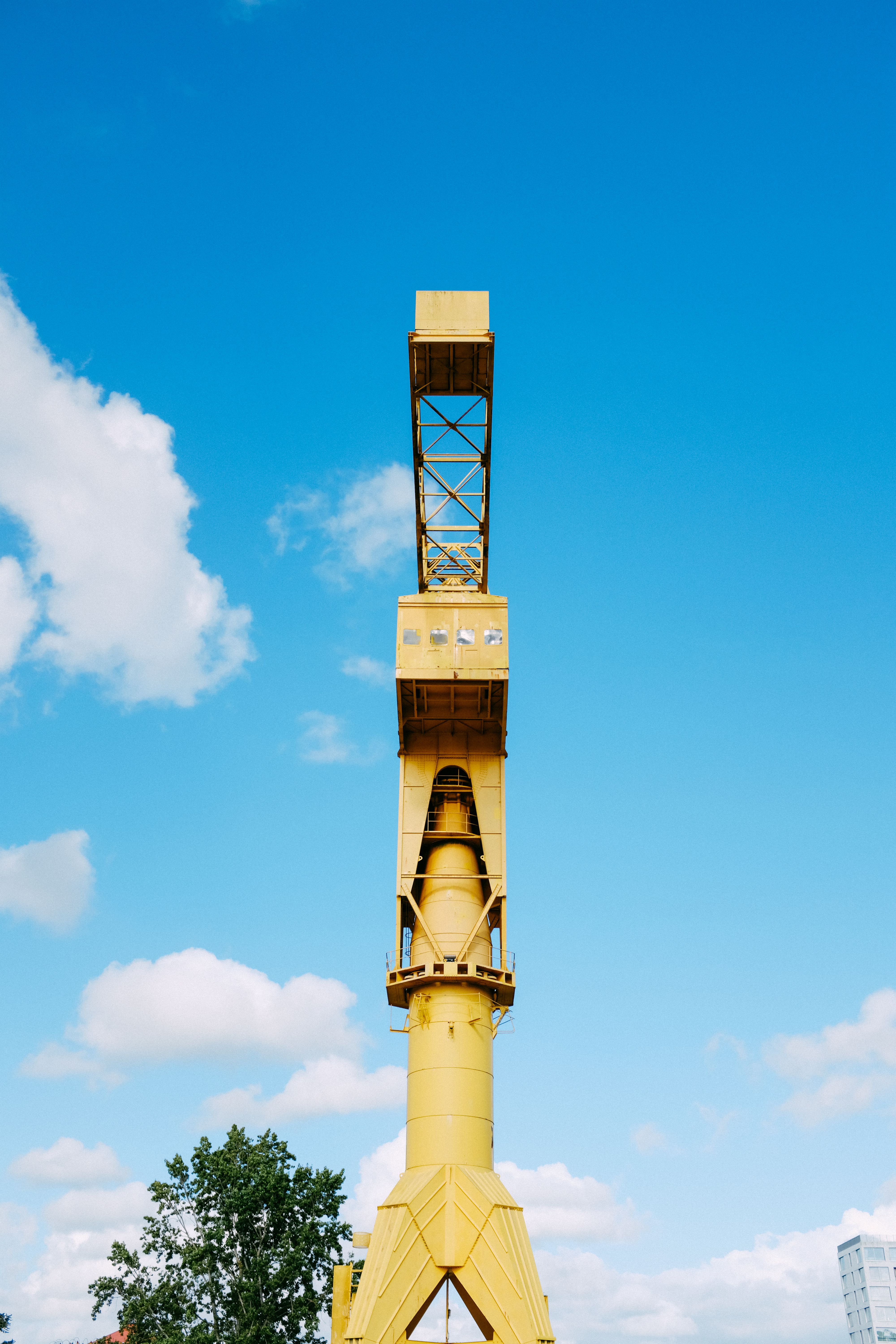 Low Angle Photography of An Industrial Tower Under Blue Sky · Free ...