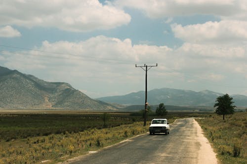 White Car on the Road