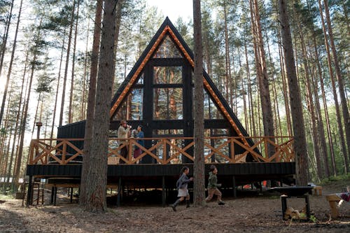 Ảnh lưu trữ miễn phí về bọn trẻ, cabin gỗ, cắm trại