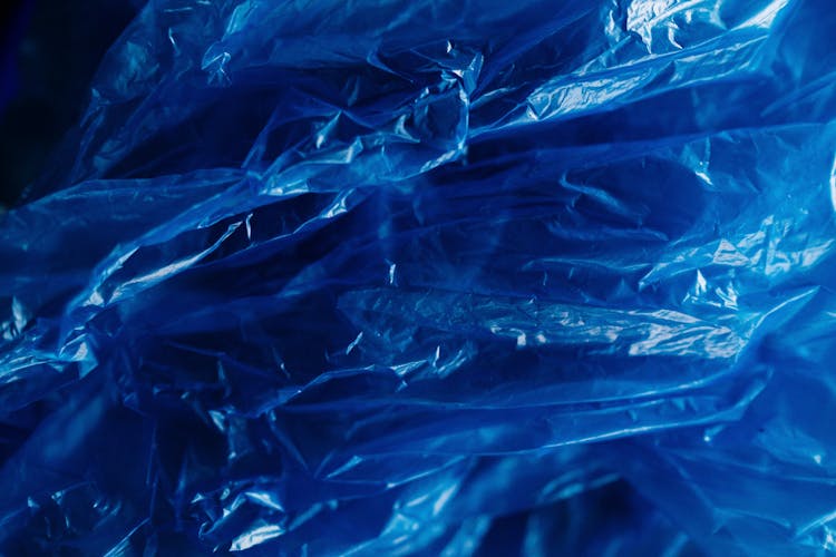 Close-up Of Blue Plastic 