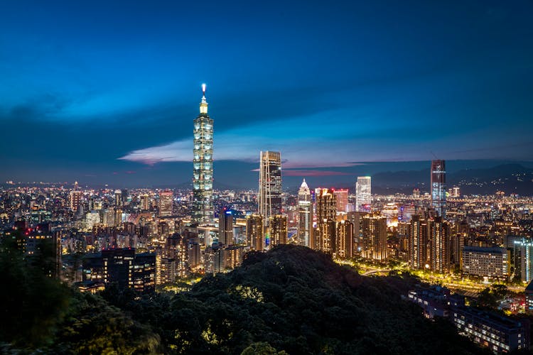 City Skyline Under Blue Sky