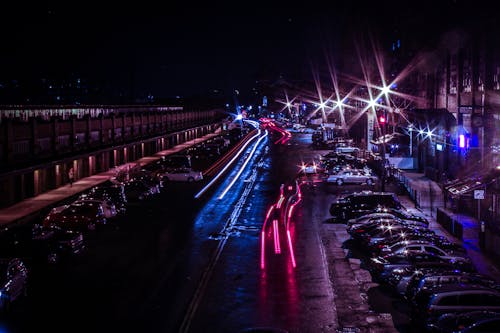 คลังภาพถ่ายฟรี ของ กลางคืน, ถนน, ทิวทัศน์ยามค่ำคืน