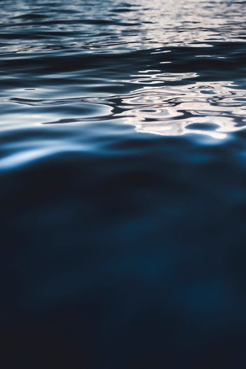 Free Close-up of ripples on a dark water surface with reflections. Stock Photo