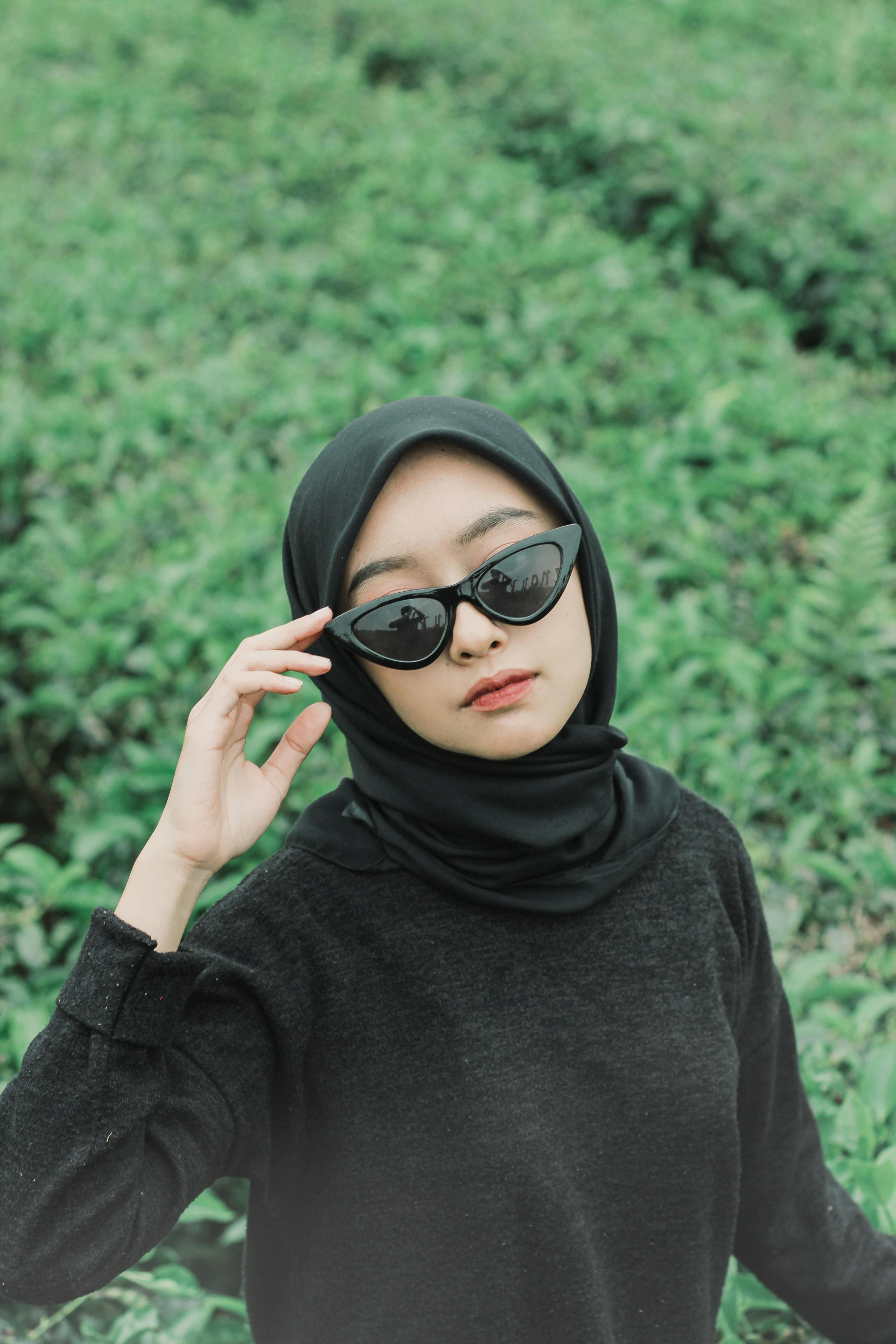Woman in Black Hijab and Sunglasses · Free Stock Photo