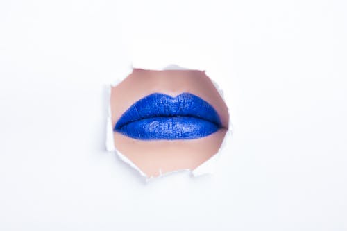 Woman With Blue Lips