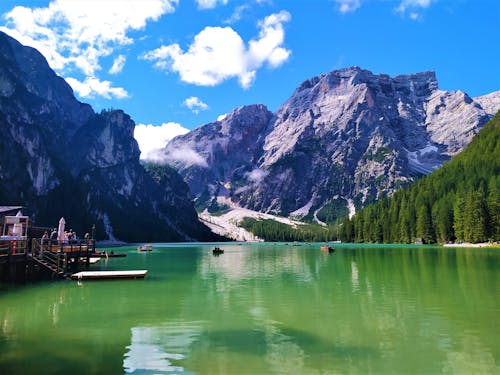 Green Lake Near Mountains