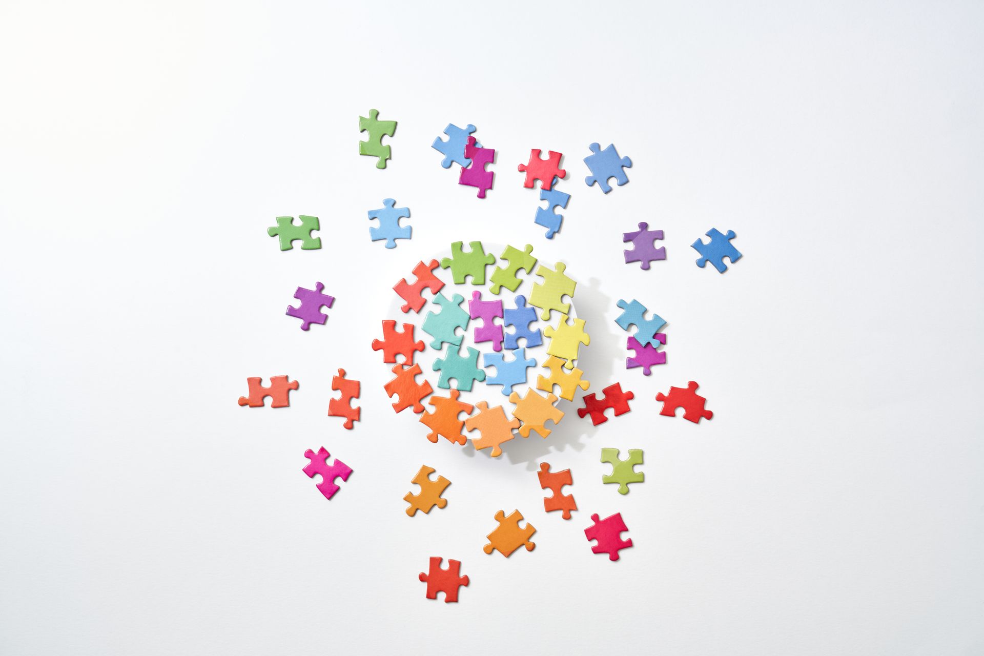 Illustration of Colorful Puzzle Pieces