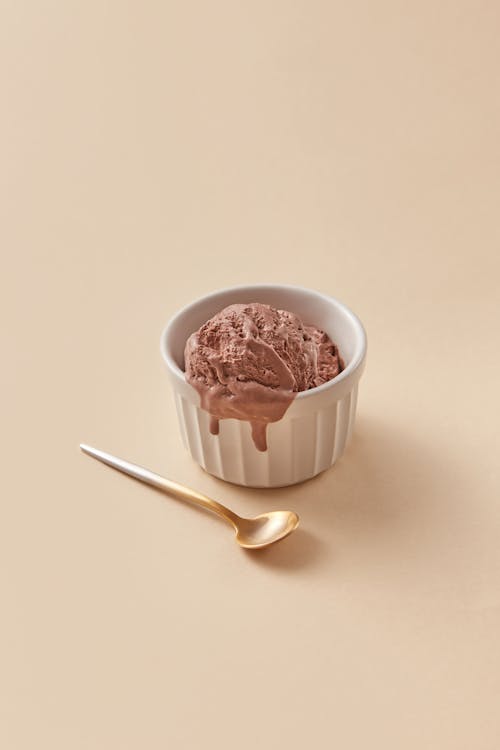 Studio Shot of a Cup of Chocolate Ice Cream