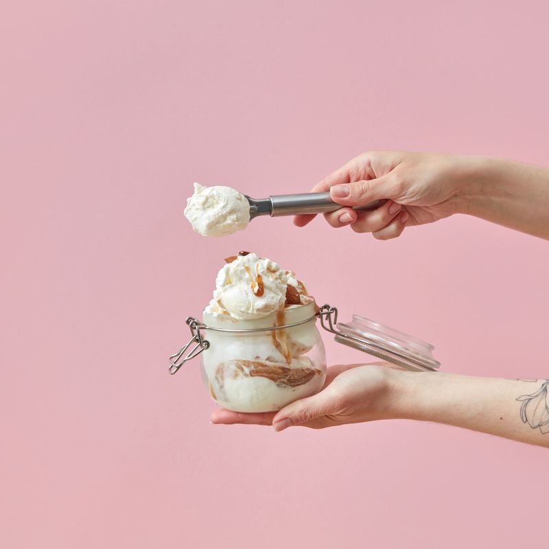 Condensed Milk Caramel Swirl Ice Cream