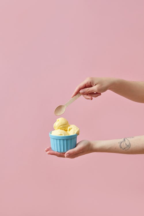 Foto profissional grátis de colher de madeira, confeitaria, espaço do texto